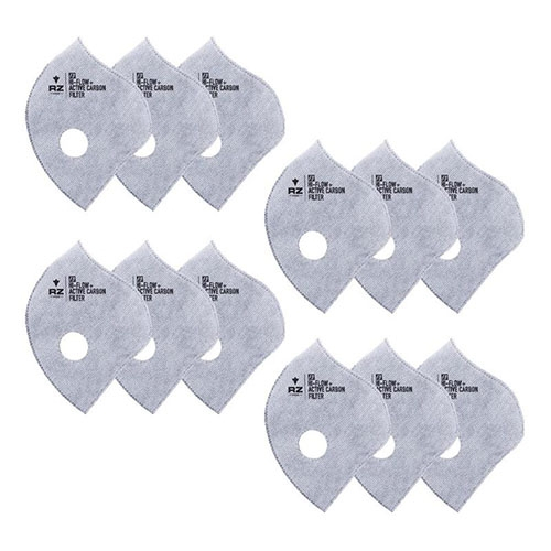 RZ Mask - RZ Mask F3 High Flow with Active Carbon Filter Mask - 12 Pack - 25653 - White - Medium