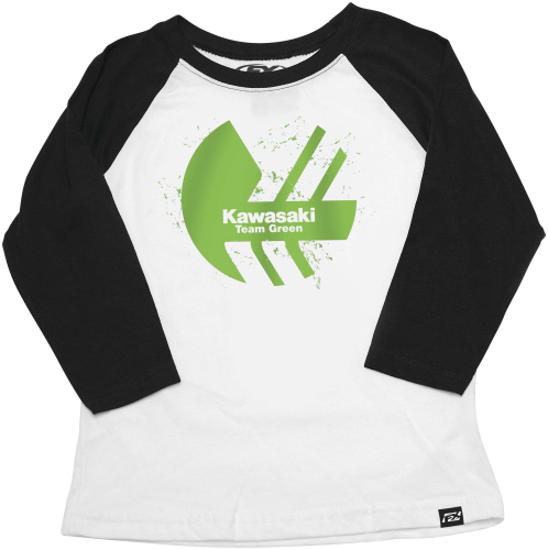 Factory Effex - Factory Effex Kawasaki Cased Baseball Youth T-Shirt - 22-83112 - Black/White - Medium