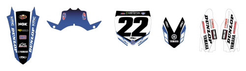 Factory Effex - Factory Effex Team Yamaha 2017 Graphics Kit - 20-09242