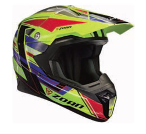 Zoan - Zoan Synchrony MX Race Equipe Graphics Helmet - 721-193 - Yellow/Red - X-Small