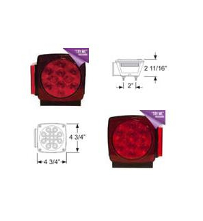Blazer International - Blazer International LED Combo Under 80in. Stop/Turn/Taillights - Passenger Side - C7493RTM