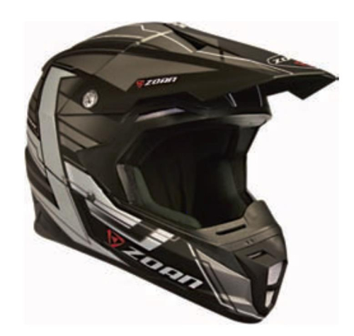 Zoan - Zoan Synchrony MX Race Equipe Graphics Helmet - 721-163 - Matte Silver - X-Small