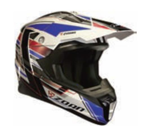 Zoan - Zoan Synchrony MX Race Equipe Graphics Helmet - 721-184 - White/Blue - Small