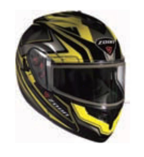 Zoan - Zoan Optimus Eclipse Graphics Snow Helmet with Double Lens Shield - 238-334 - Yellow - Small