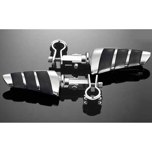 Highway Hawk - Highway Hawk Universal Footpegs with  3-Piece Clamp - Smooth - HH-73-495