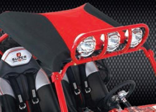 Koronis Parts Inc - Koronis Parts Inc Beard Bimini Top - Black/Red - 875-400-82