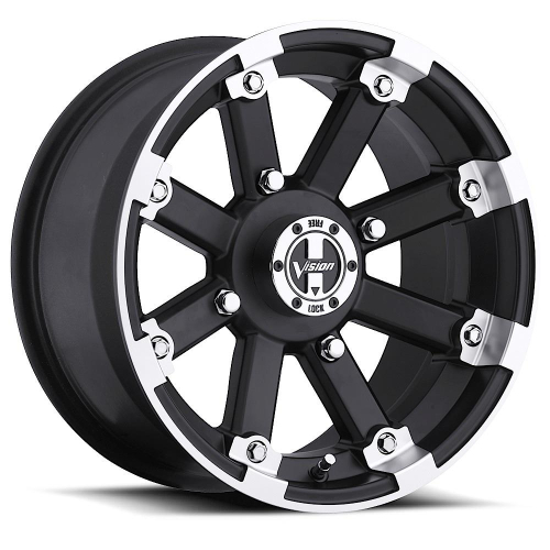 Vision Wheel - Vision Wheel Type 393 Lock Out Wheel - 14x7 - 4+3 Offset - 4/115 - Machined/Black - 393-147115MBML4