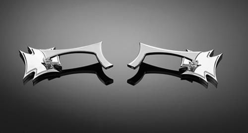 Highway Hawk - Highway Hawk Gothic Mirrors - Chrome - HH-91-872