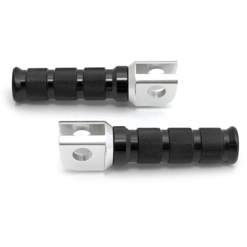 Emgo - Emgo Round Style Footpegs - Rider - Black - 50-11235