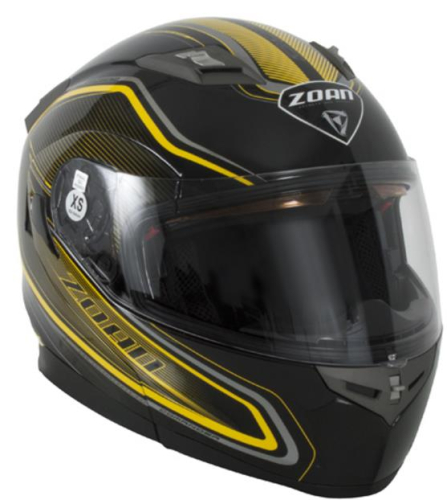 Zoan - Zoan Flux 4.1 Commander Graphics Snow Helmet with Double Lens Shield - 137-153SN - Yellow - X-Small