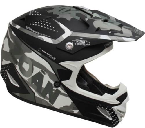 Zoan - Zoan MX-1 Sniper Graphics Helmet - 021-599 - Matte Silver - 3XL