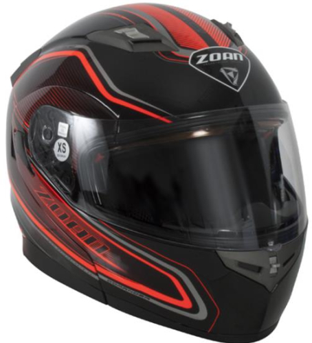 Zoan - Zoan Flux 4.1 Commander Graphics Snow Helmet with Double Lens Shield - 137-165SN - Orange - Medium