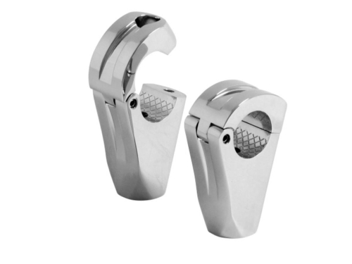 Highway Hawk - Highway Hawk 2-1/2in. Spartican Riser Set - M12 - Chrome - HH-56-067B