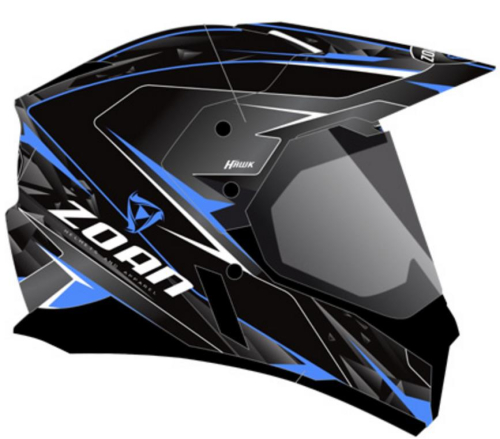 Zoan - Zoan Synchrony Duo-Sport Hawk Graphics Helmet - 521-513 - Blue - X-Small