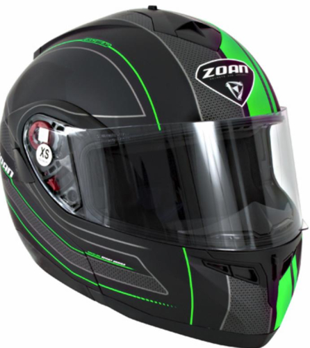 Zoan - Zoan Optimus Raceline Graphics Helmet - 138-153 - Matte Black/Green - X-Small
