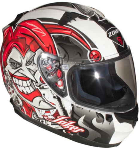 Zoan - Zoan Blade SV Joker Graphics Snow Helmet with Double Lens Shield - 035-606SN - Red - Large