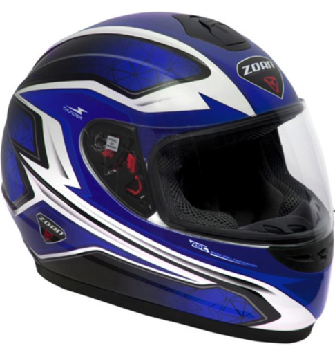 Zoan - Zoan Thunder Electra Graphics Snow Youth Helmet with Double Lens Shield - 223-111SN - Blue - Medium