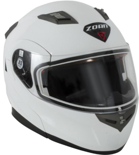 Zoan - Zoan Flux 4.1 Solid Snow Helmet with Double Lens - 037-005SN - White - Medium