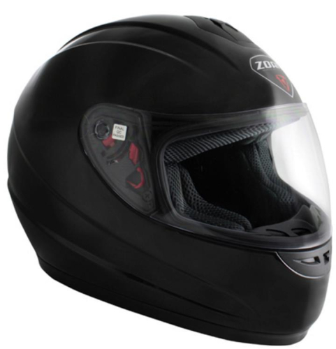 Zoan - Zoan Thunder Solid Snow Helmet with Double Lens Shield - 223-015SN - Black - Medium