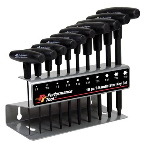 Performance Tools - Performance Tools 10 Piece T-Handle Star Key Set - W80276