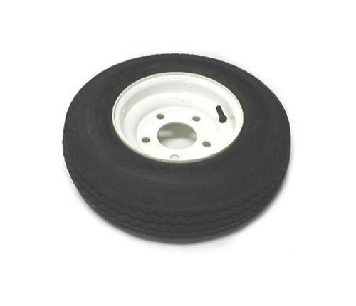 Carlisle - Carlisle USA Trial Trailer Tire - 530x12 - 5 Hole - White Spoked Rim - 42123