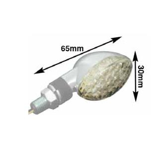 Emgo - Emgo LED Mini Cateye Signal Light - Carbon Housing - 61-75352