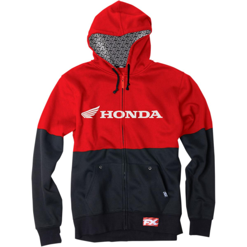 Factory Effex - Factory Effex Honda Duoble Lined Zip-UP Hoody - 1588360 - Red/Black - Medium