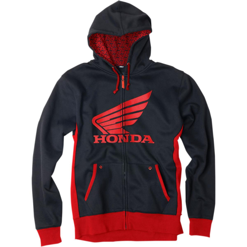 Factory Effex - Factory Effex Honda Limit Lined Zip-UP Hoody - 1588352 - Black/Red - Large
