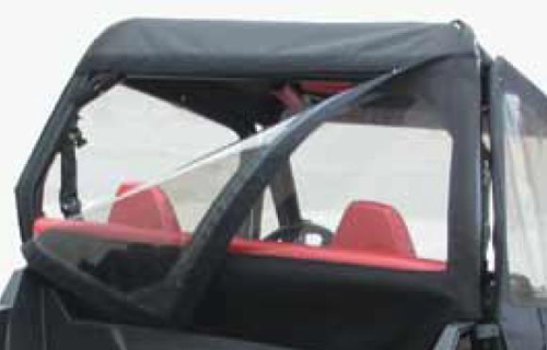PR Products - PR Products Polaris Rear Enclosure with Window - Black - RZR-RW-BK
