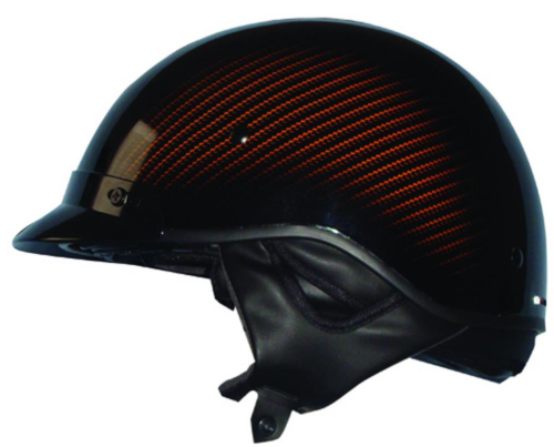 Zoan - Zoan Route 66 Carbon Graphics Helmet - 031-075 - Gloss Black/Carbon Orange - Medium