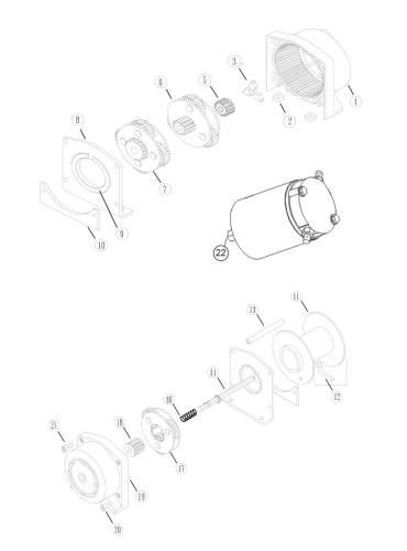 Warn - Warn Drive Shaft Assembly for 2.5ci Winch (14) - 34797