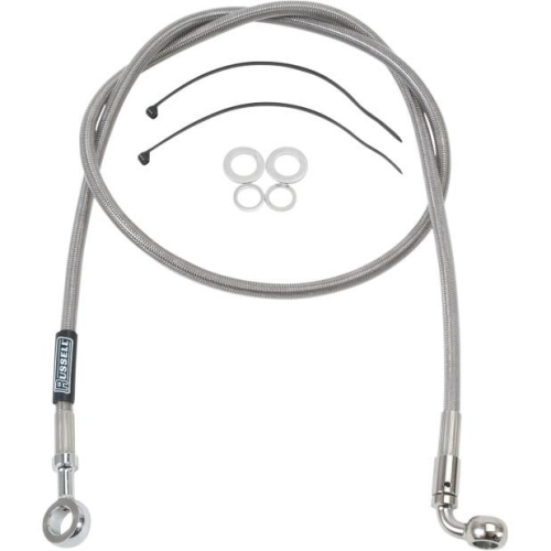 Russell - Russell Pro Swivel Universal Brake Hose - Stainless Steel - 7/16in.,Straight Upper Banjo - 42in. Length - R08972