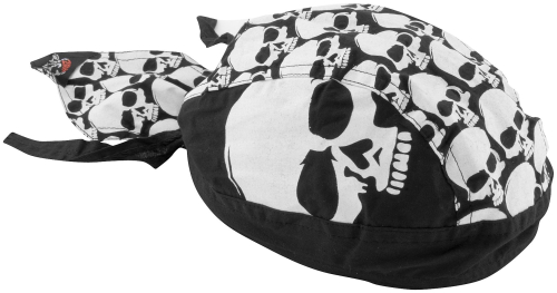 Zan Headgear - Zan Headgear Flydanna Headwrap - Z525 - White Skulls