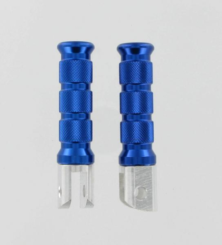 Emgo - Emgo Round Style Footpegs - Rider - Blue - 50-11213