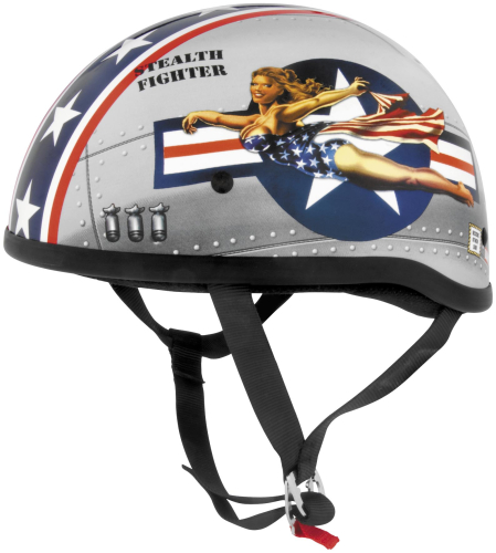 Skid Lid Helmets - Skid Lid Helmets Original Pin Up Helmet - 646950 - Bomber Pin Up - X-Small