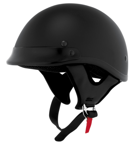 Skid Lid Helmets - Skid Lid Helmets Traditional Solid Helmet - U-70A FLAT BLK MD - Flat Black - Medium