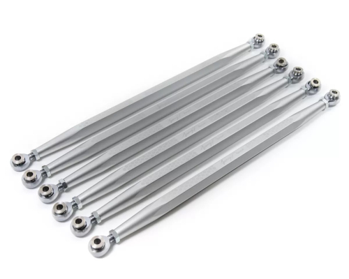 Agency Power - Agency Power Adjustable Rear Radius Rod Set - Silver - AP-BRP-X3-200-SIL