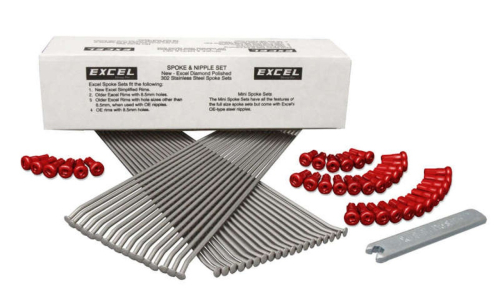Excel - Excel Front Spoke/Nipple Set - Red - 20in. - XS9-31207R