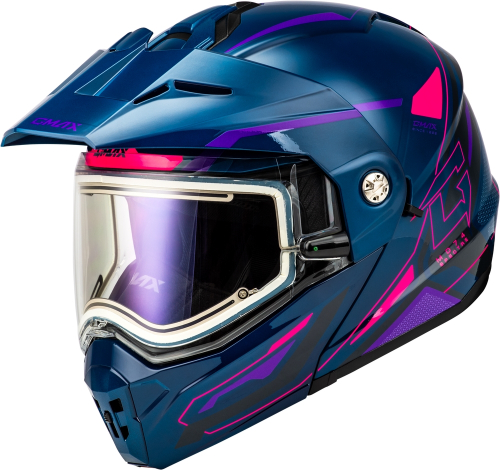 G-Max - G-Max MD-74S Spectre Snow Helmet with Electric Shield - M107421089 - Blue/Pink/Purple - 3XL