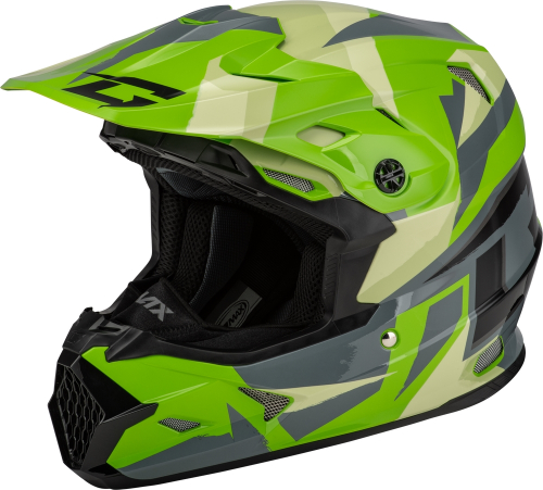 G-Max - G-Max MX-96S Splinter Helmet - D29611404 - Green/Gray/Black - Small