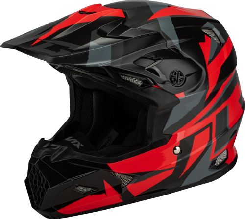 G-Max - G-Max MX-96S Splinter Helmet - D2961153 - Black/Red - X-Small