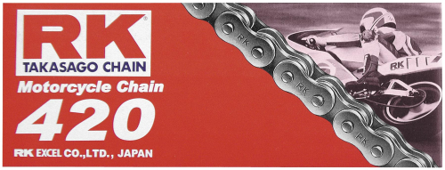RK - RK 420 M Standard Chain - 100ft. Bulk - Natural - 420-100FT