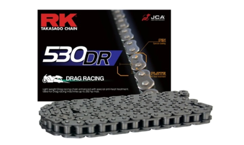 RK - RK 530 DR Drag Racing O-Ring Chain - 130 Links - Natural - 530DR-130