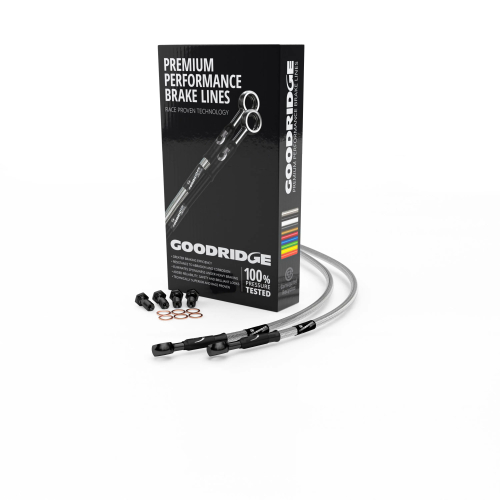 Goodridge - Goodridge GR Powersports SS Front Brake Line Kit - Stainless Steel - Carbon - HN1100-10FRC-CB