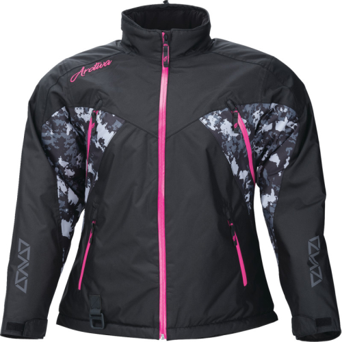 Arctiva - Arctiva Pivot 7 Womens Jacket - 3121-0845 - Black/Camo Gray/Pink - X-Small