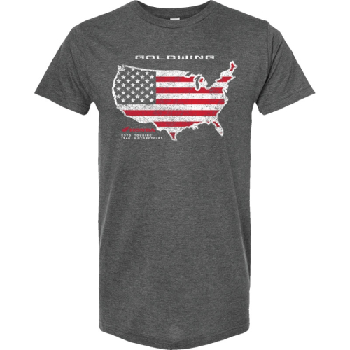 Honda Collection - Honda Collection America Outline T-Shirt - NP23S-M2293-2X - Heather Charcoal - 2XL