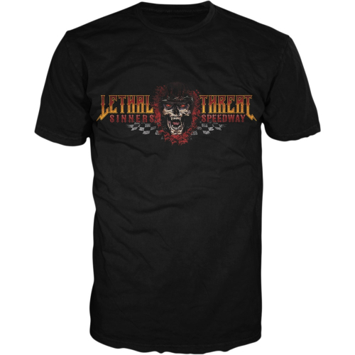 Lethal Threat - Lethal Threat Sinner Speedway T-Shirt - LT20883-4XL - Black - 4XL