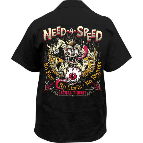 Lethal Threat - Lethal Threat Need 4 Speed Shirt - HW50232-4XL - Black - 4XL