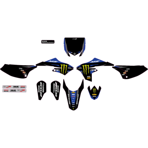 DCOR - DCOR Monster Energy Complete Graphics Kit - Black Background - 20-50-074