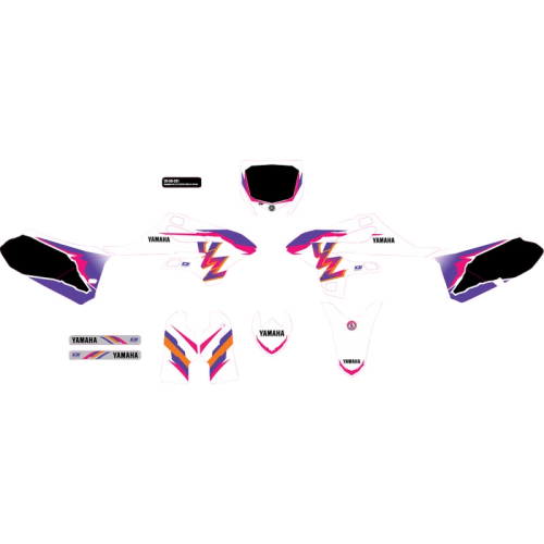 DCOR - DCOR YZ Retro Monster Energy Complete Graphics Kit - Black Background - 20-50-331